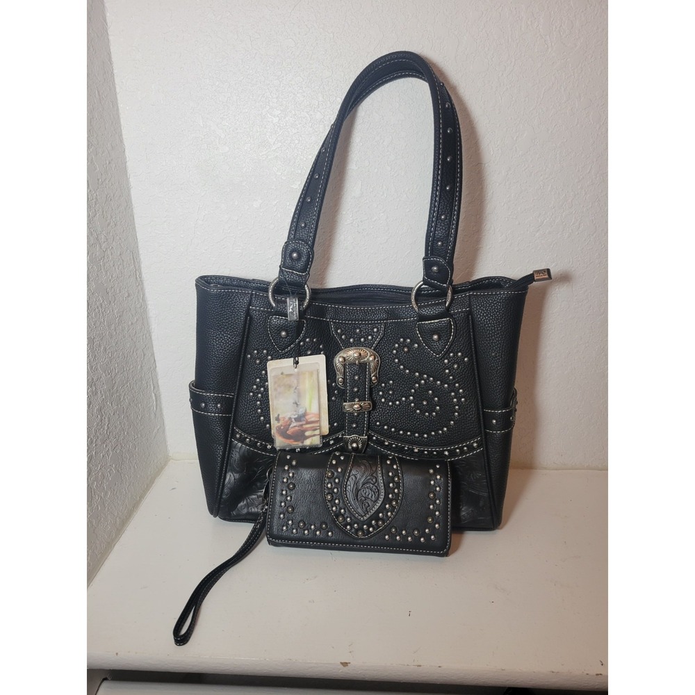 Cowgirl Western Style Purse Conceal and Carry Handbag Women Shoulder Bag - Read